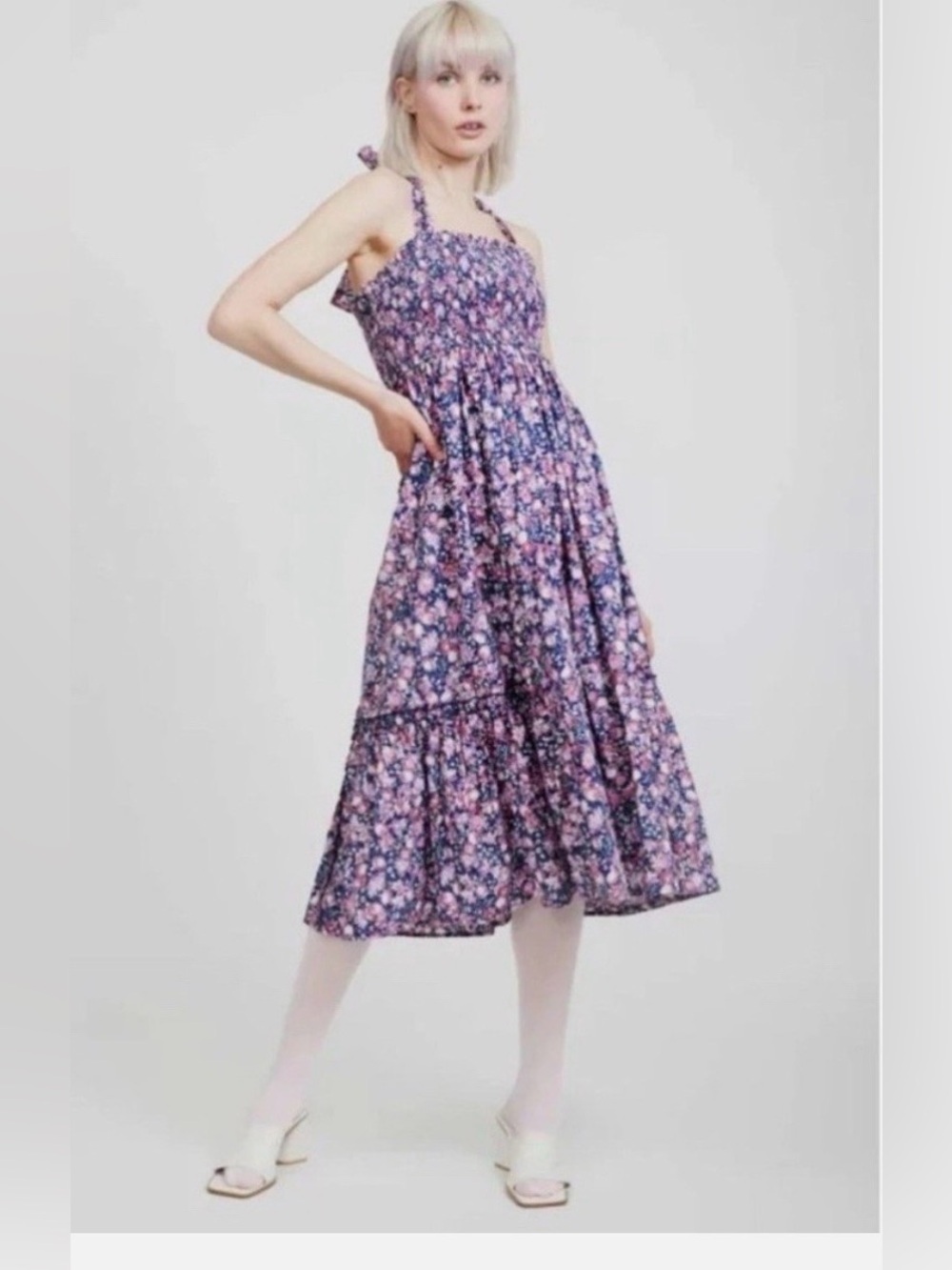 Laura Ashley x Batsheva Gwen Midi Halter Dress NWT Inglesham Floral Cottagecore